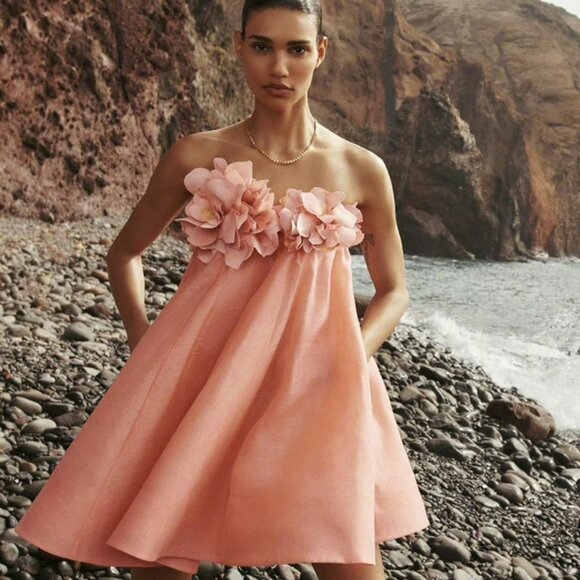 Zimmermann ILLUSTRATION strapless mini dress - Picture 2 of 16